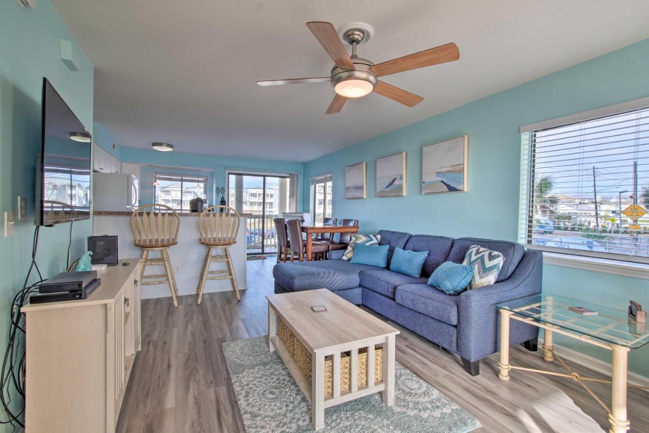 Ocean-View Condo With Deck, Steps To Carolina Beach! Bagian luar foto
