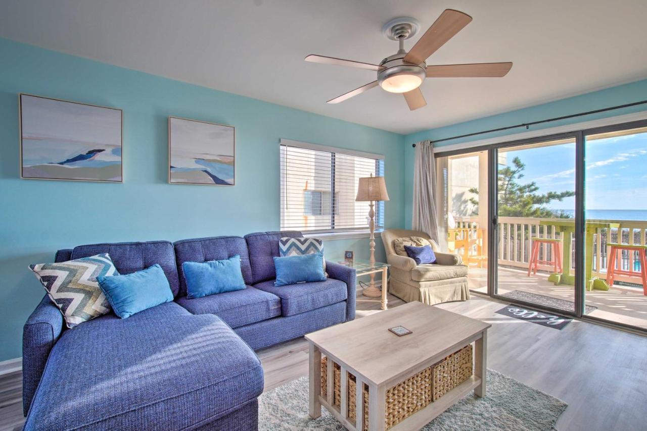Ocean-View Condo With Deck, Steps To Carolina Beach! Bagian luar foto
