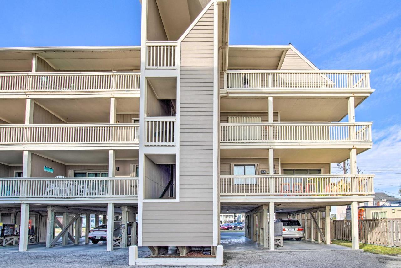 Ocean-View Condo With Deck, Steps To Carolina Beach! Bagian luar foto